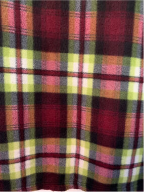 Unisex Unbranded Blanket One Size Burgundy and Green Plaid